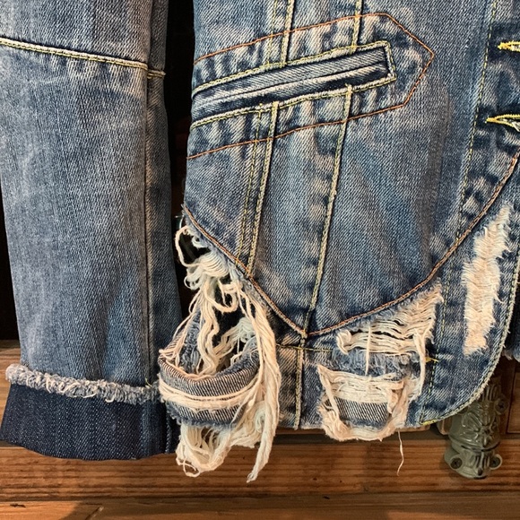 Dondup distressed denim jacket size M - Picture 4 of 11